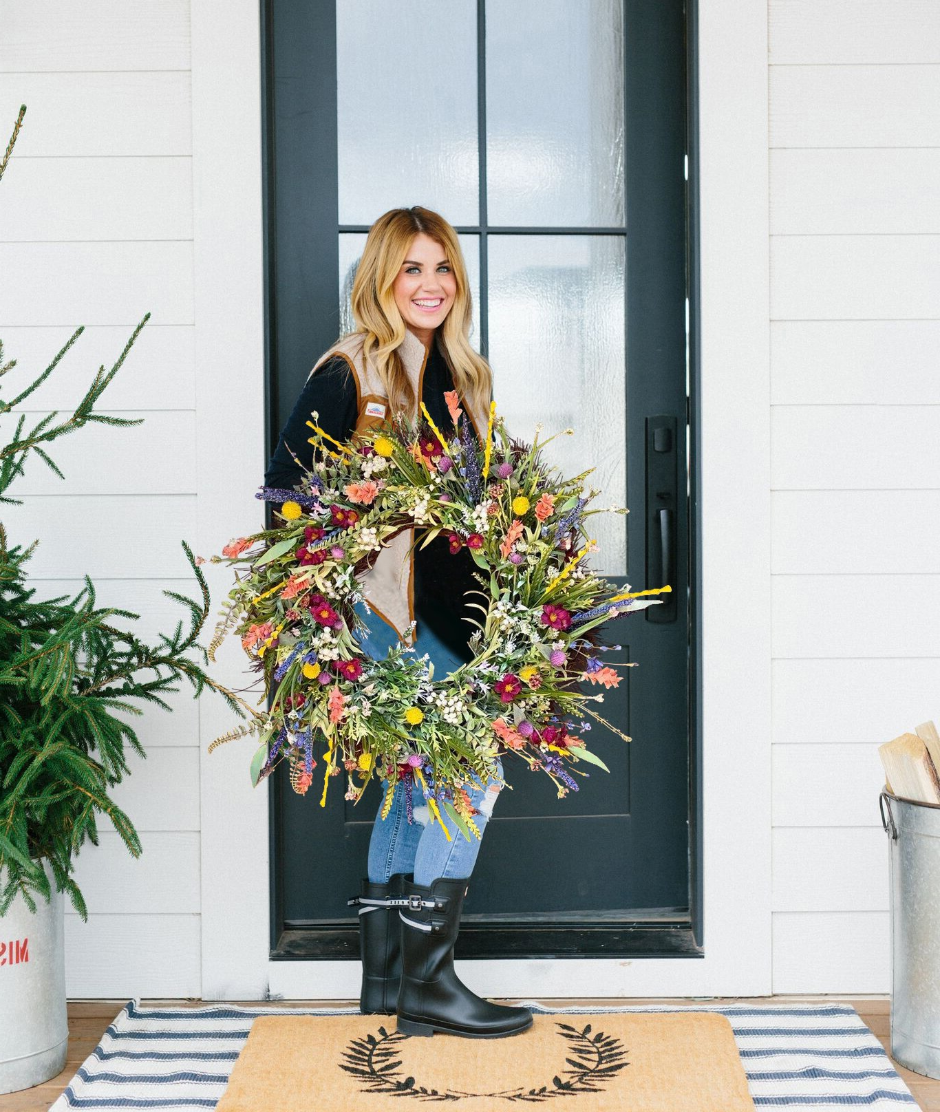 Cheerful Springtime Wreath – Brighten Your Home's Entrance