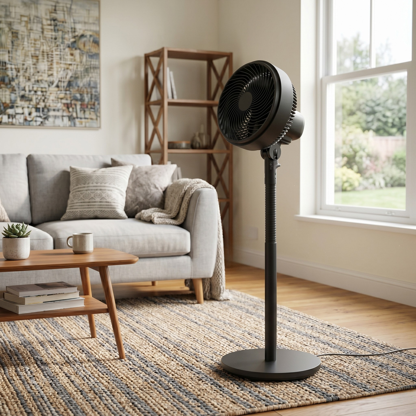 Oscillating Pedestal Fan with Three Speed Options for Air Circulation