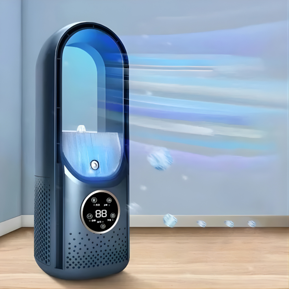 Sleek Bladeless Cooling Fan – Whisper-Quiet Portable AC Unit