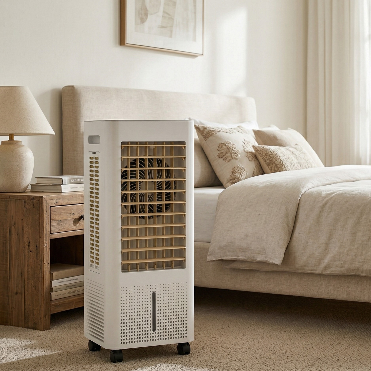 Evaporative Air Cooler with Timer and 2.1-Gallon Capacity