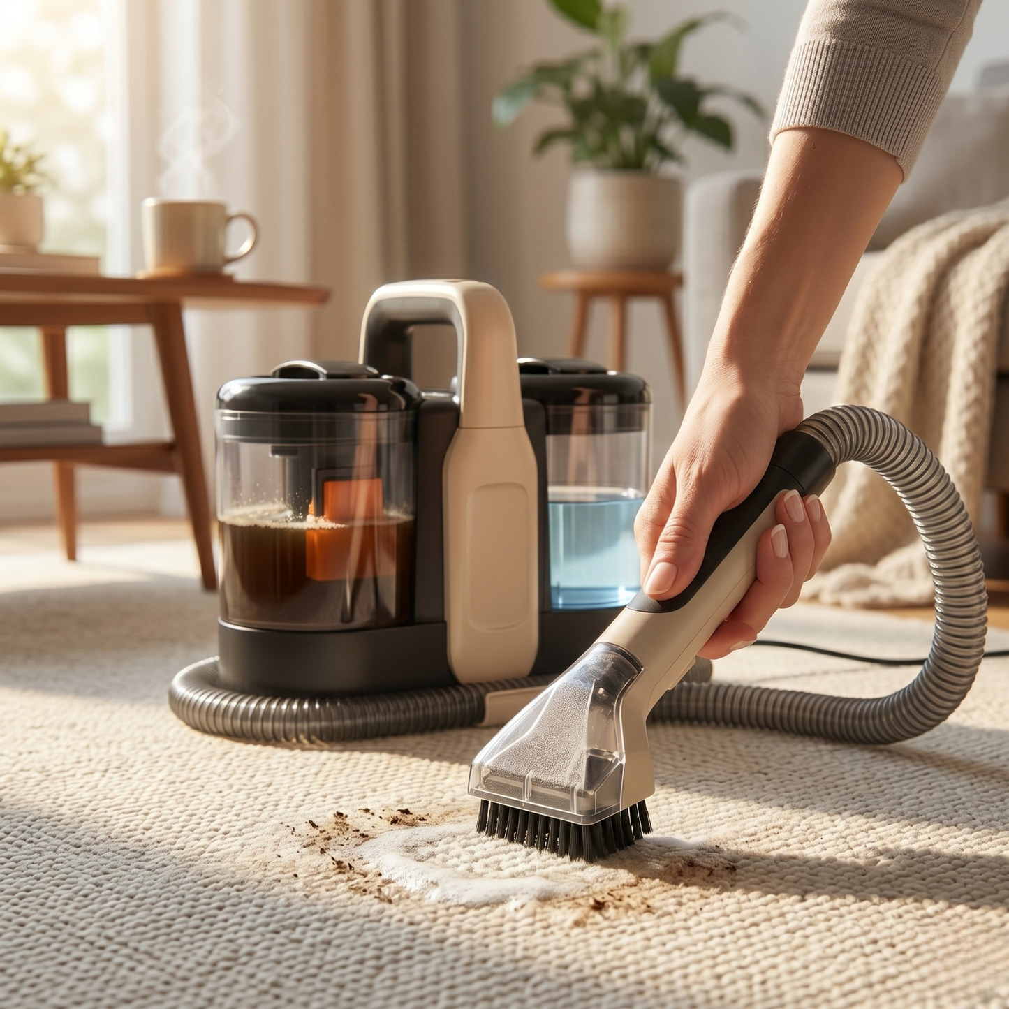 Compact Carpet and Upholstery Spot Cleaner with 15kPa Suction Power