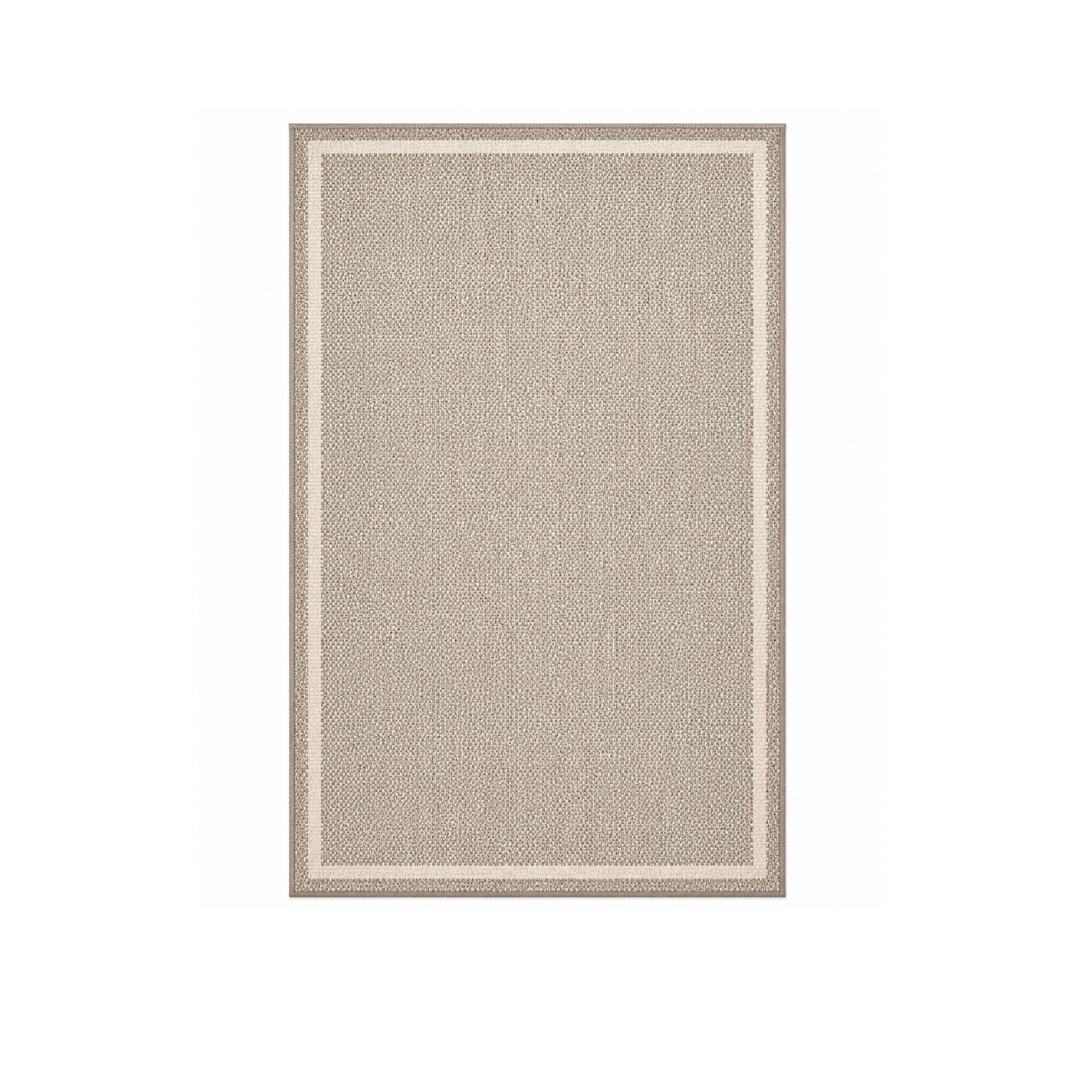 Flat Woven Rectangular Area Rug with TPE Backing for Flooring