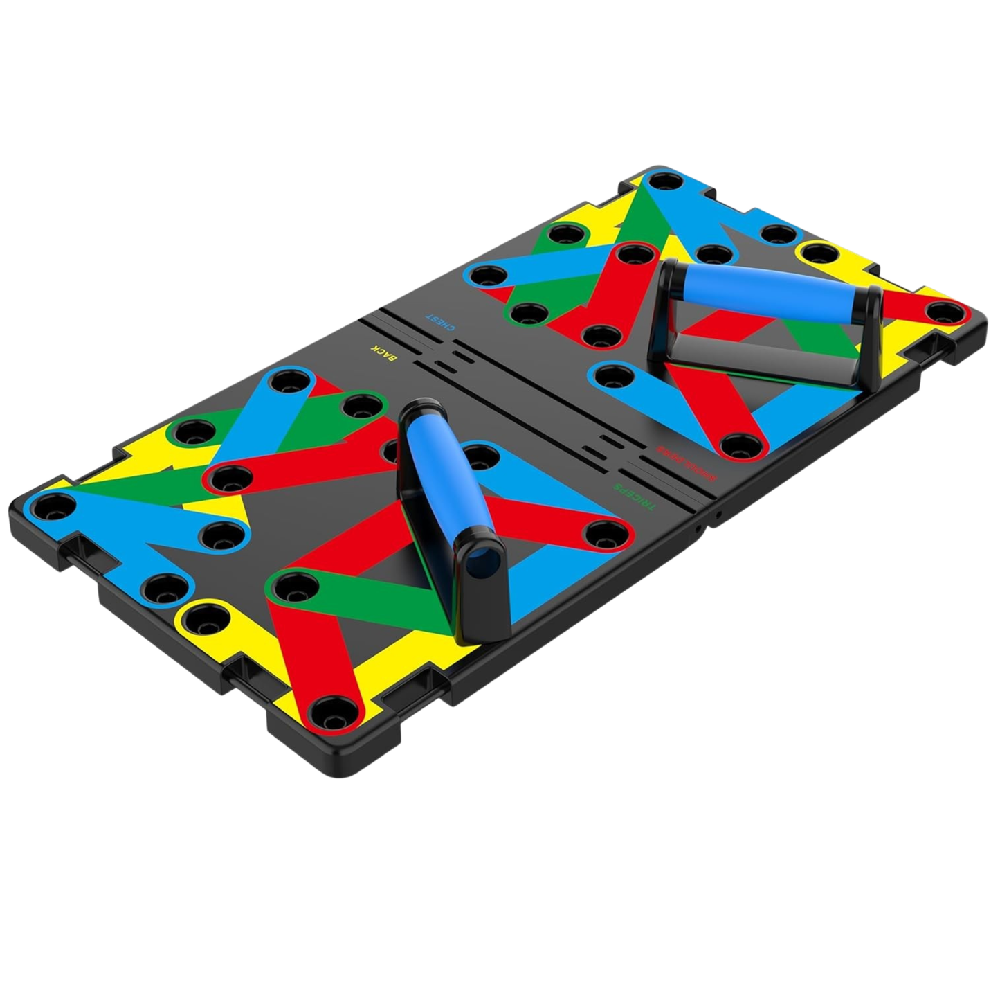 Multi-Angle Home Workout System with Color-Coded Push-Up Board