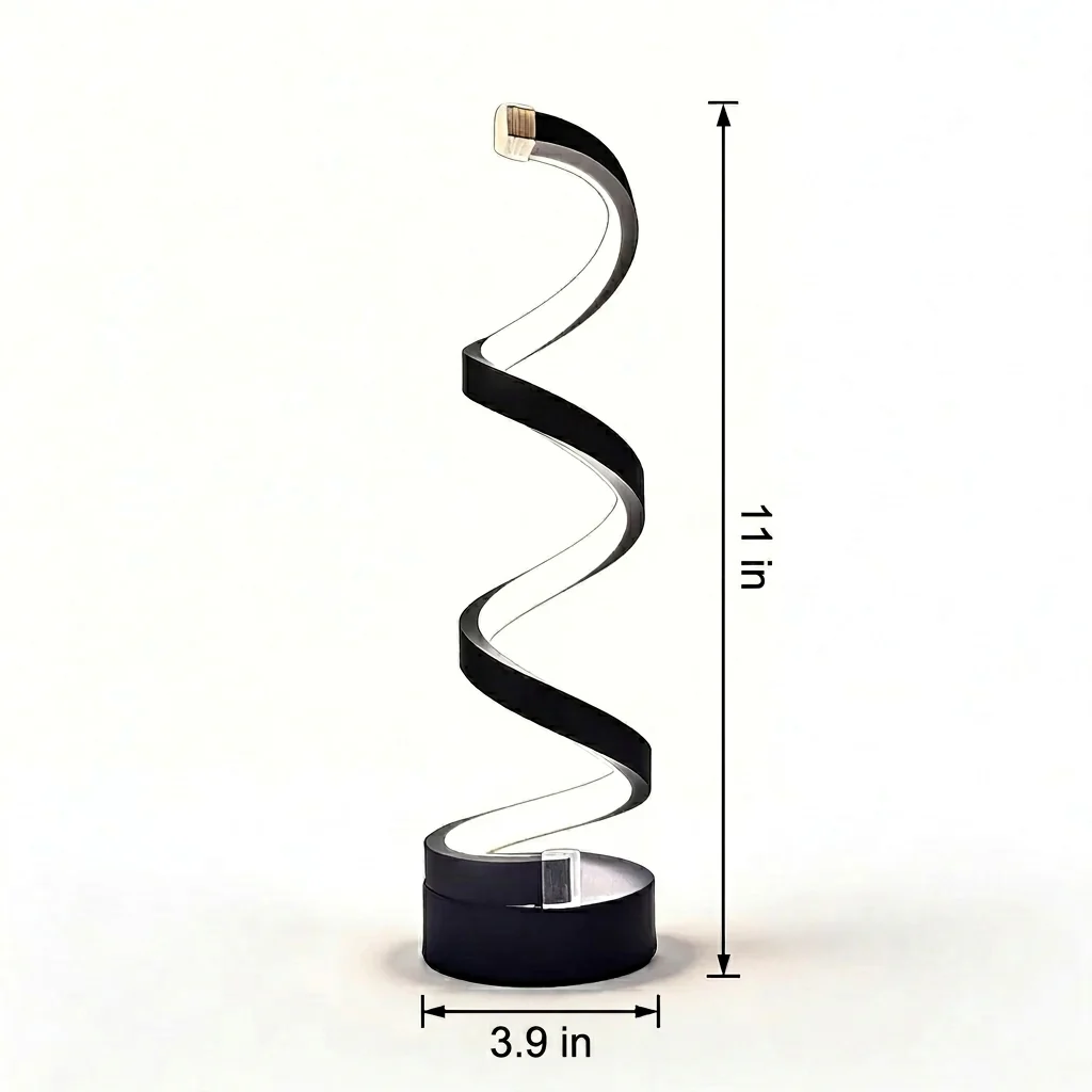 USB Lamp with Modern Spiral Design
