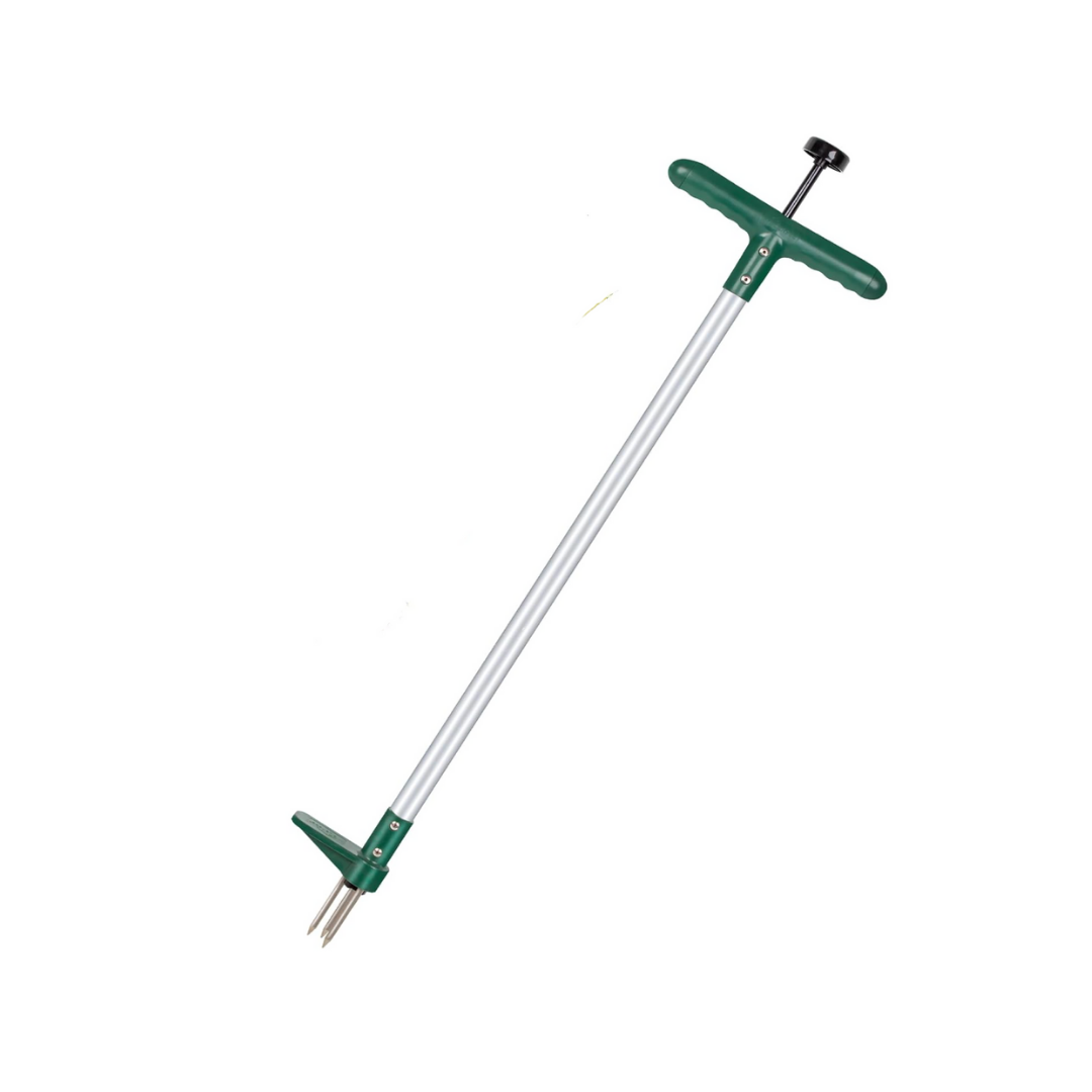 3-Prong Stainless Steel Root Remover for Stand-Up Gardening