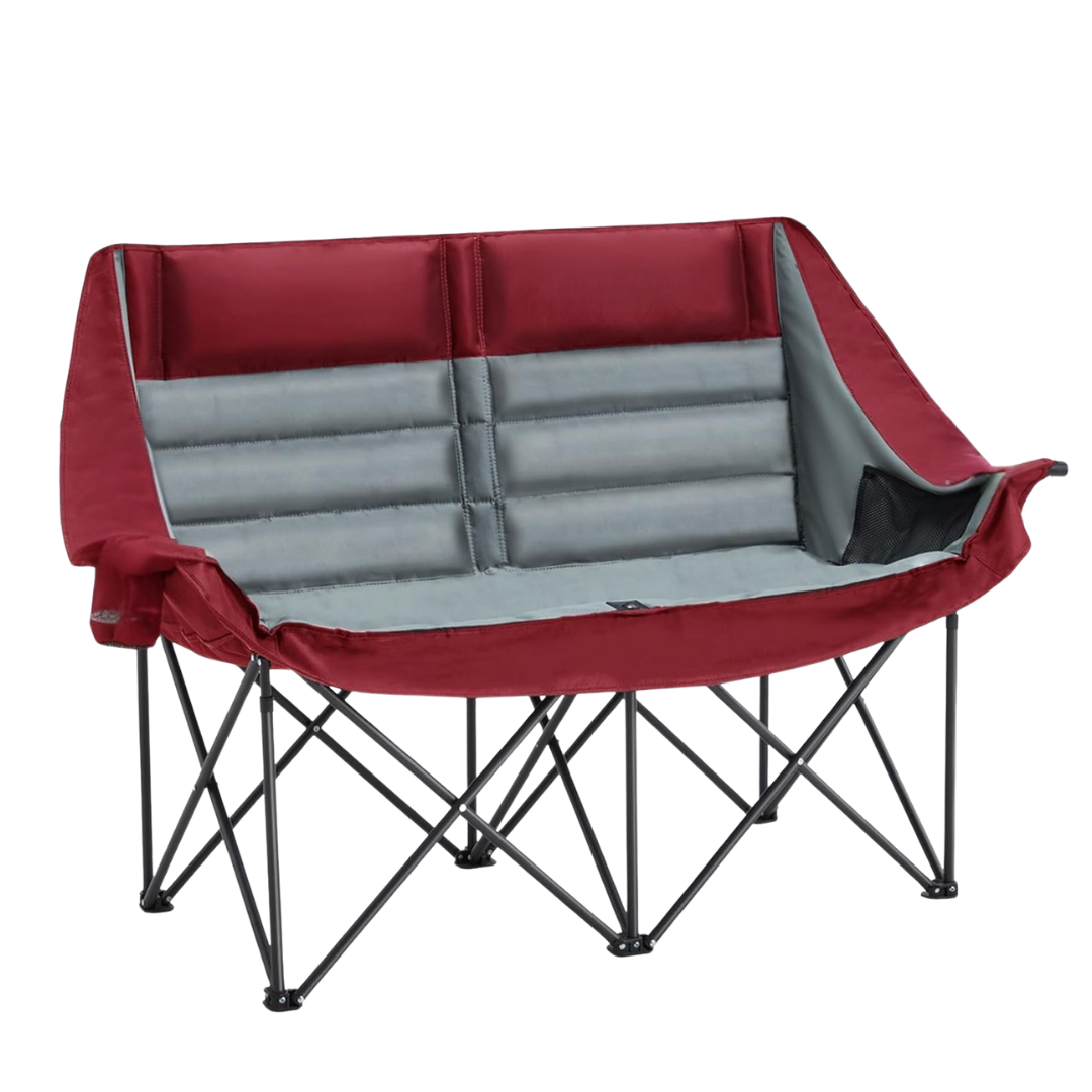 Camping Chair with Alloy Frame, Foldable Design and Storage Pockets