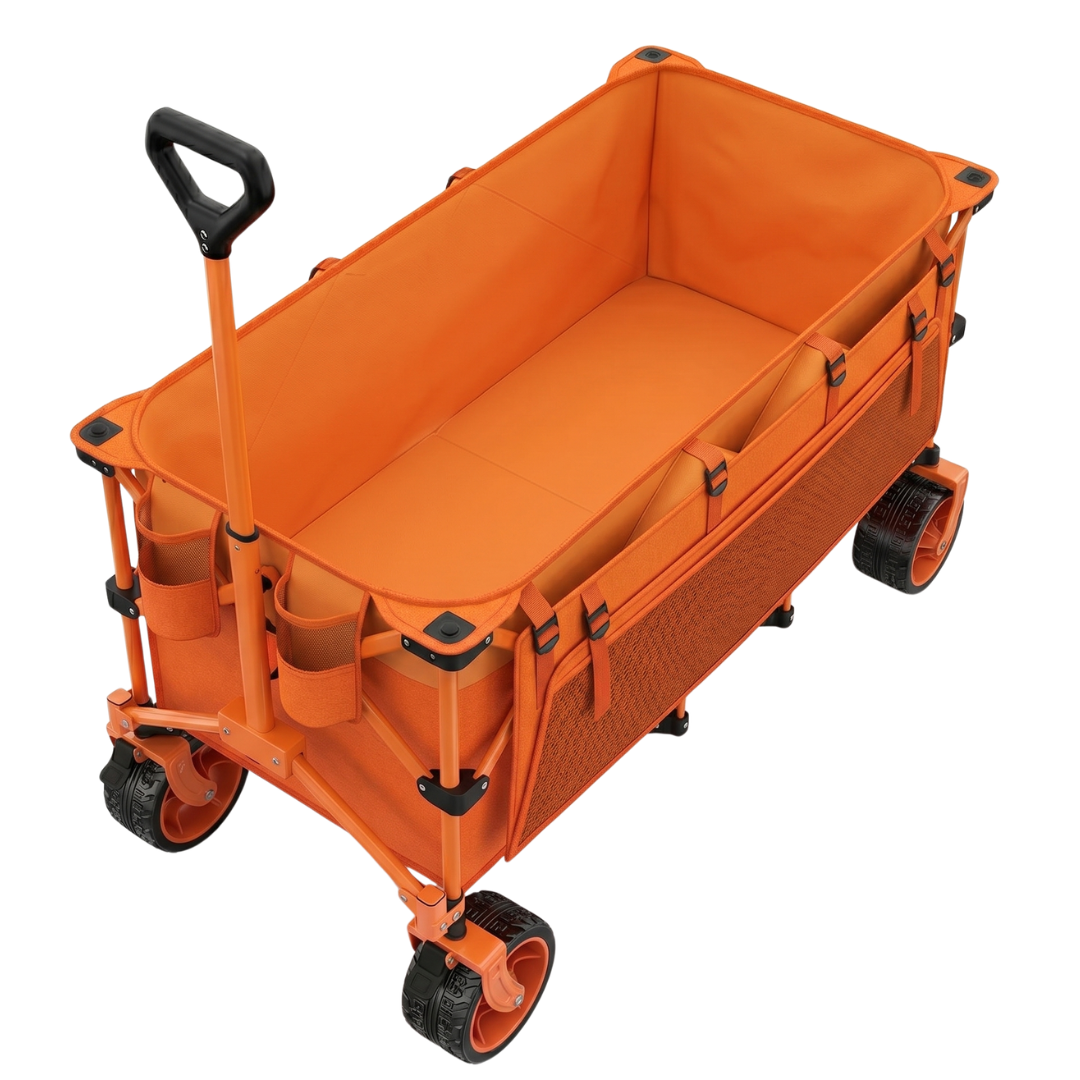 Folding Storage Cart with Steel Frame – 560 lb Load Capacity