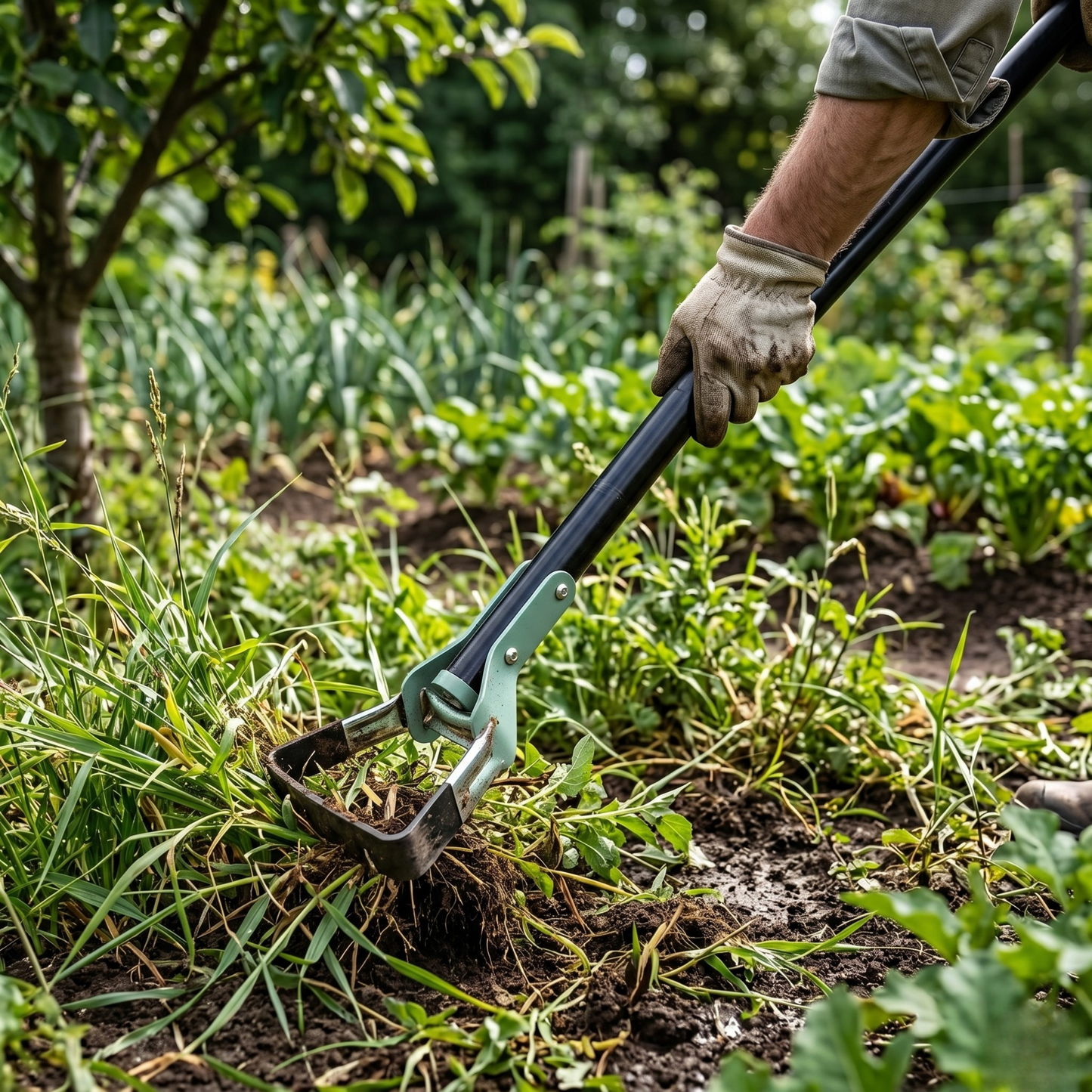 Adjustable Steel Handle Stirrup Hoe for Weeding in the Garden