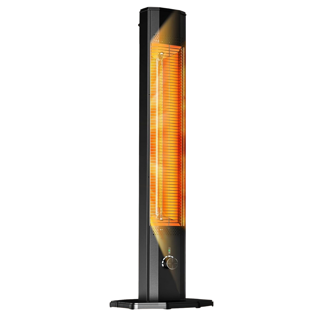 Electric Patio Heater with Remote, Timer, and Adjustable Heat Settings