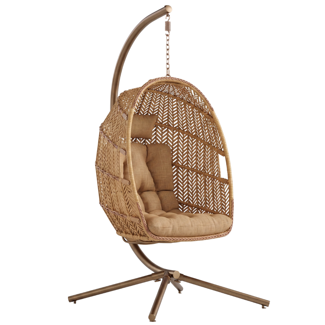 Hanging Egg Chair with Stand and Cushions – 350 lb Weight Limit