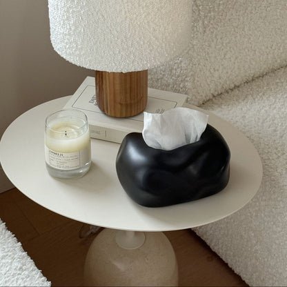 Elegant Cloud-Inspired Ceramic Tissue Organizer