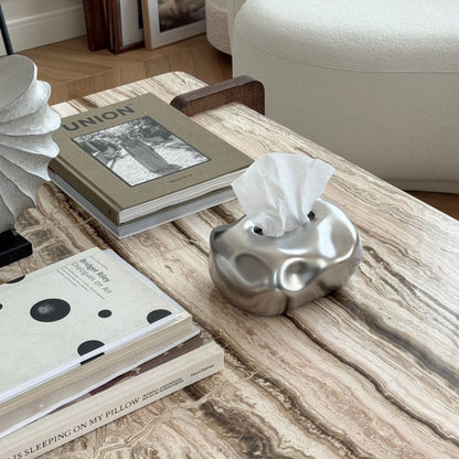 Elegant Cloud-Inspired Ceramic Tissue Organizer