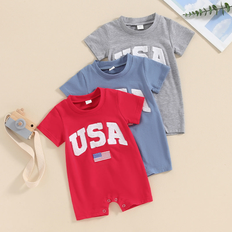 Infant Romper with Patriotic Design