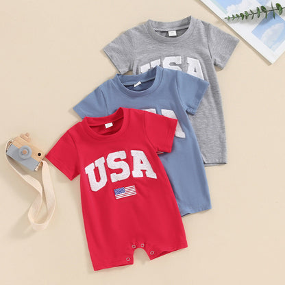 Infant Romper with Patriotic Design