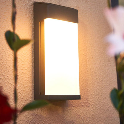 Sleek Solar Wall Light with Glass Shade in Contemporary Design