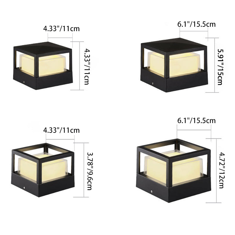 Sleek Outdoor LED Lantern – Weatherproof Aluminum Structure