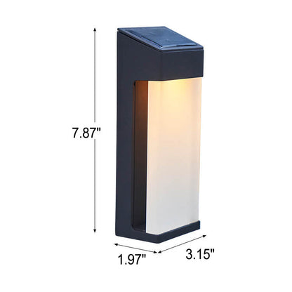Sleek Solar Wall Light with Glass Shade in Contemporary Design