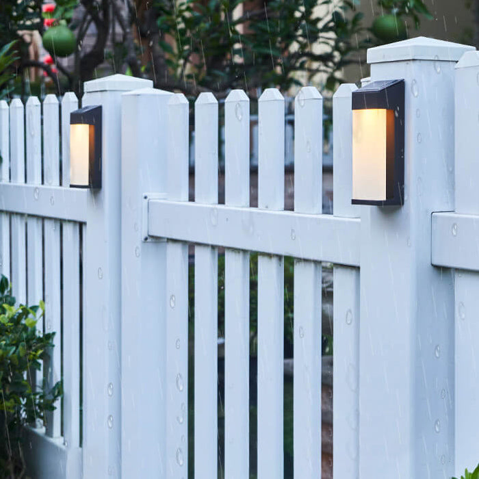 Sleek Solar Wall Light with Glass Shade in Contemporary Design