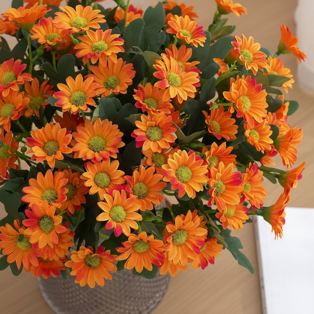 Vibrant Faux Daisy Bouquet for Effortless Home Decor
