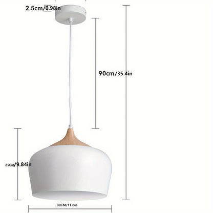 Elegant Pendant Light with Wood and Metal Finish