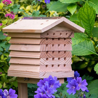 Eco-Friendly Cedar & Copper Bee Sanctuary with Custom Holes