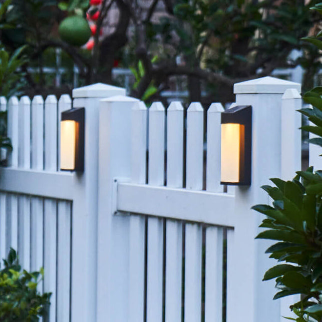 Sleek Solar Wall Light with Glass Shade in Contemporary Design
