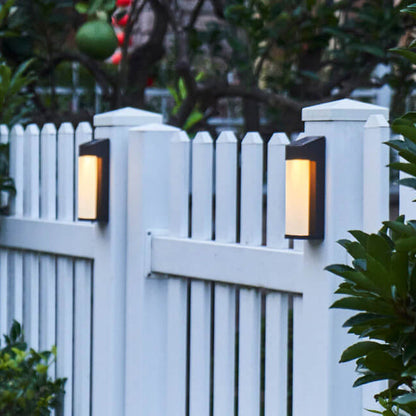 Sleek Solar Wall Light with Glass Shade in Contemporary Design