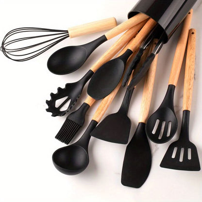 12-Piece Premium Silicone Kitchen Tools Collection
