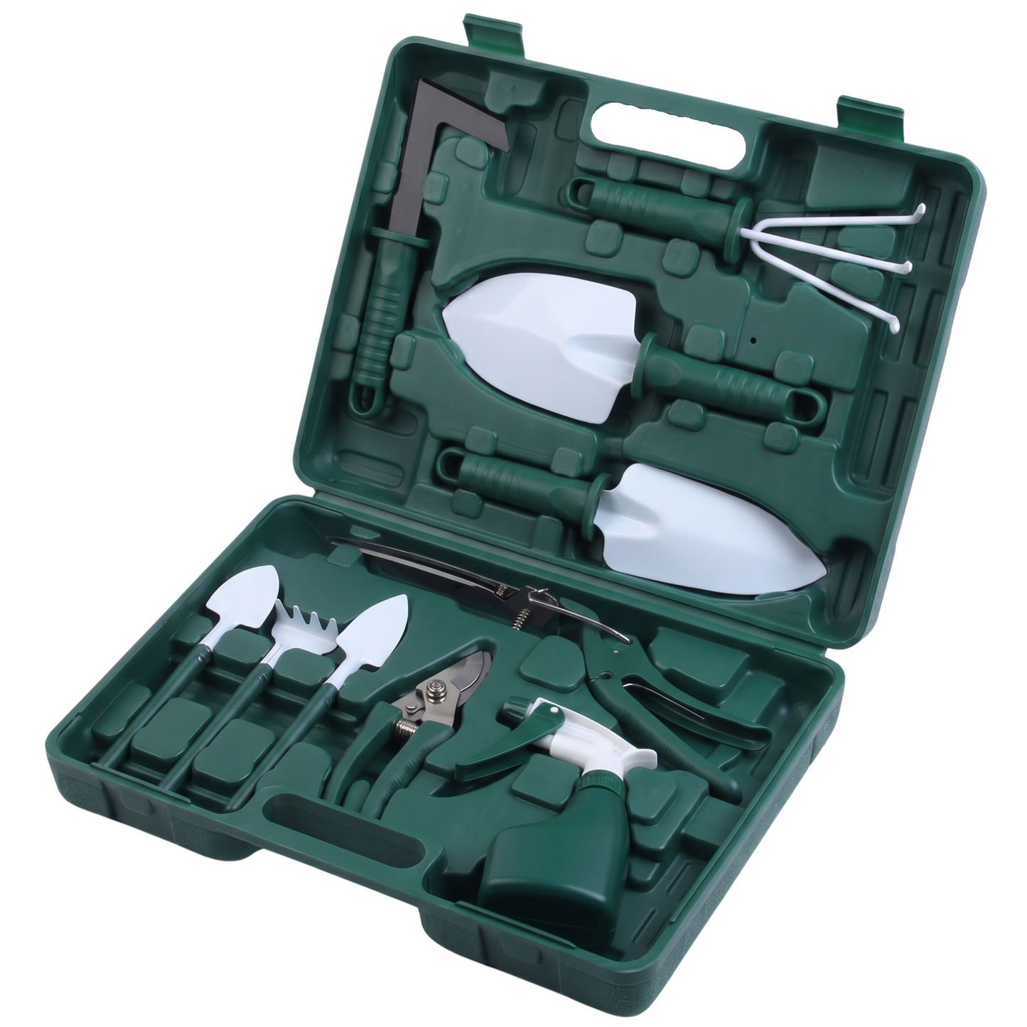 Gardening Hand Tools Set of 10 with Carrying Case for Outdoor Work