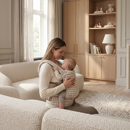 Checkered Baby Carrier in Harbor Style