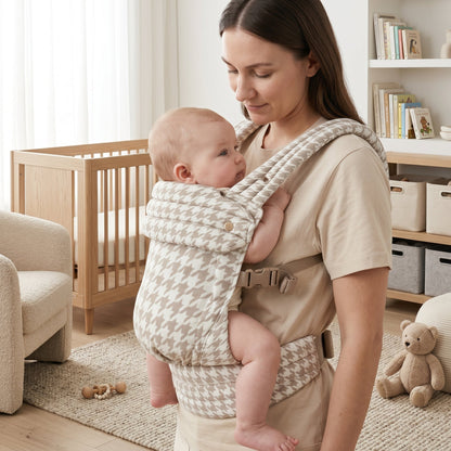 Checkered Baby Carrier in Harbor Style