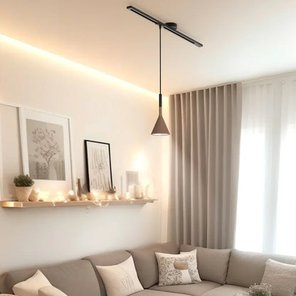 Versatile Ceiling Track Light System with Adjustable Pendant Mount