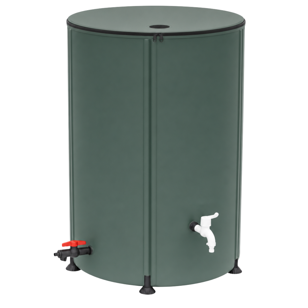 Collapsible 105 Gallon Rainwater Barrel for Garden and Gutter Use