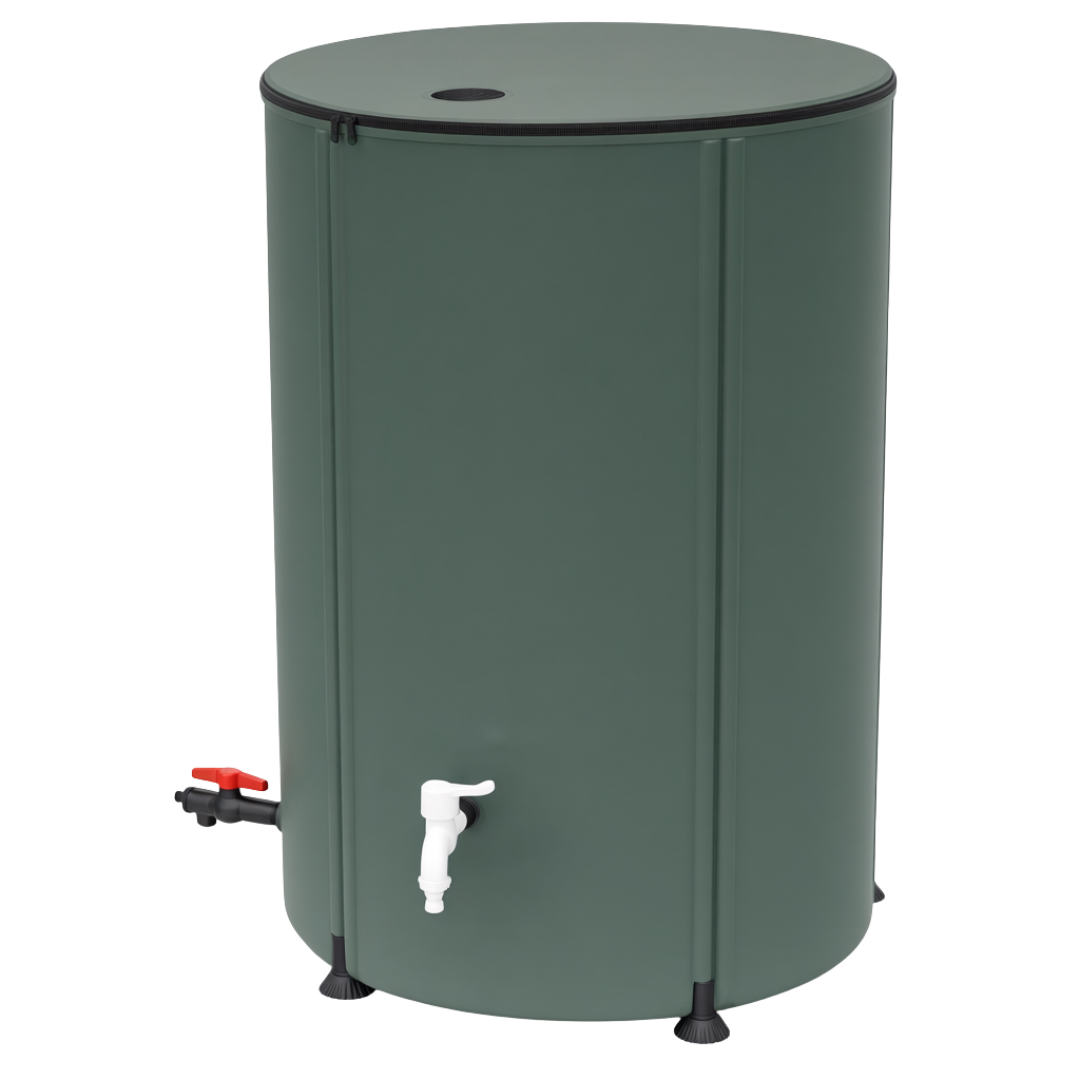 Collapsible 105 Gallon Rainwater Barrel for Garden and Gutter Use