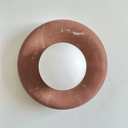 Chic LED Wall Sconce with Marble Accent - Stylish Lighting