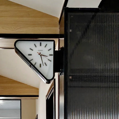 Elegant Dual-Sided Geometric Wall Clock for Modern Spaces