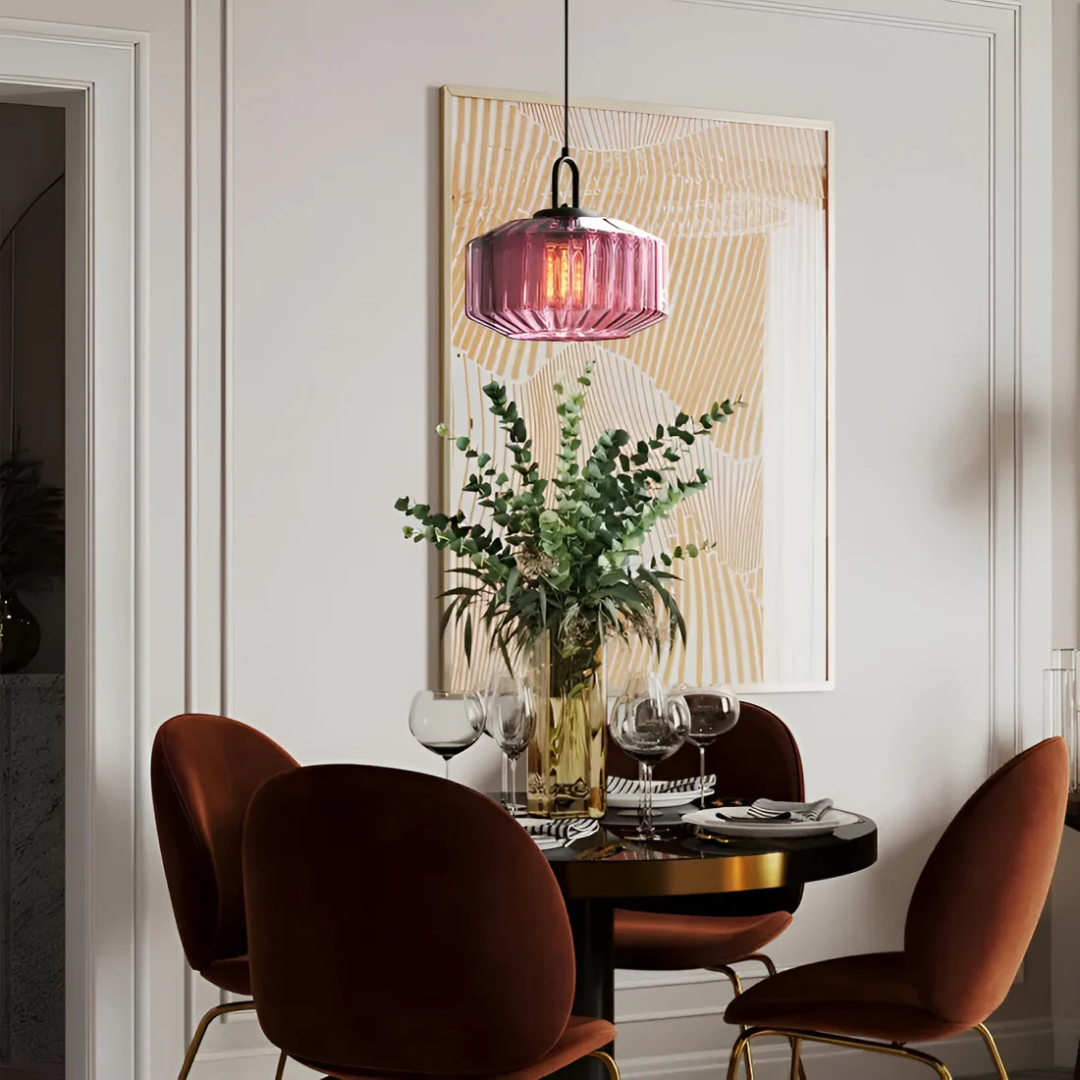 Vintage-Inspired Glass Hanging Light Fixture