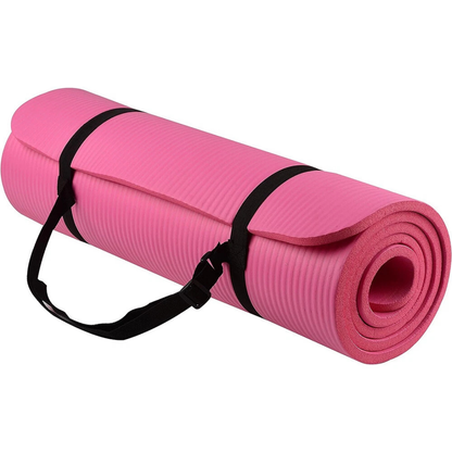 Thick Exercise Mat with Strap – Non-Slip Yoga Surface
