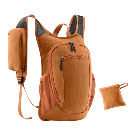Compact 10L Hiking Backpack with Chest Strap and Storage Pockets
