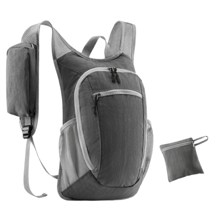 Compact 10L Hiking Backpack with Chest Strap and Storage Pockets