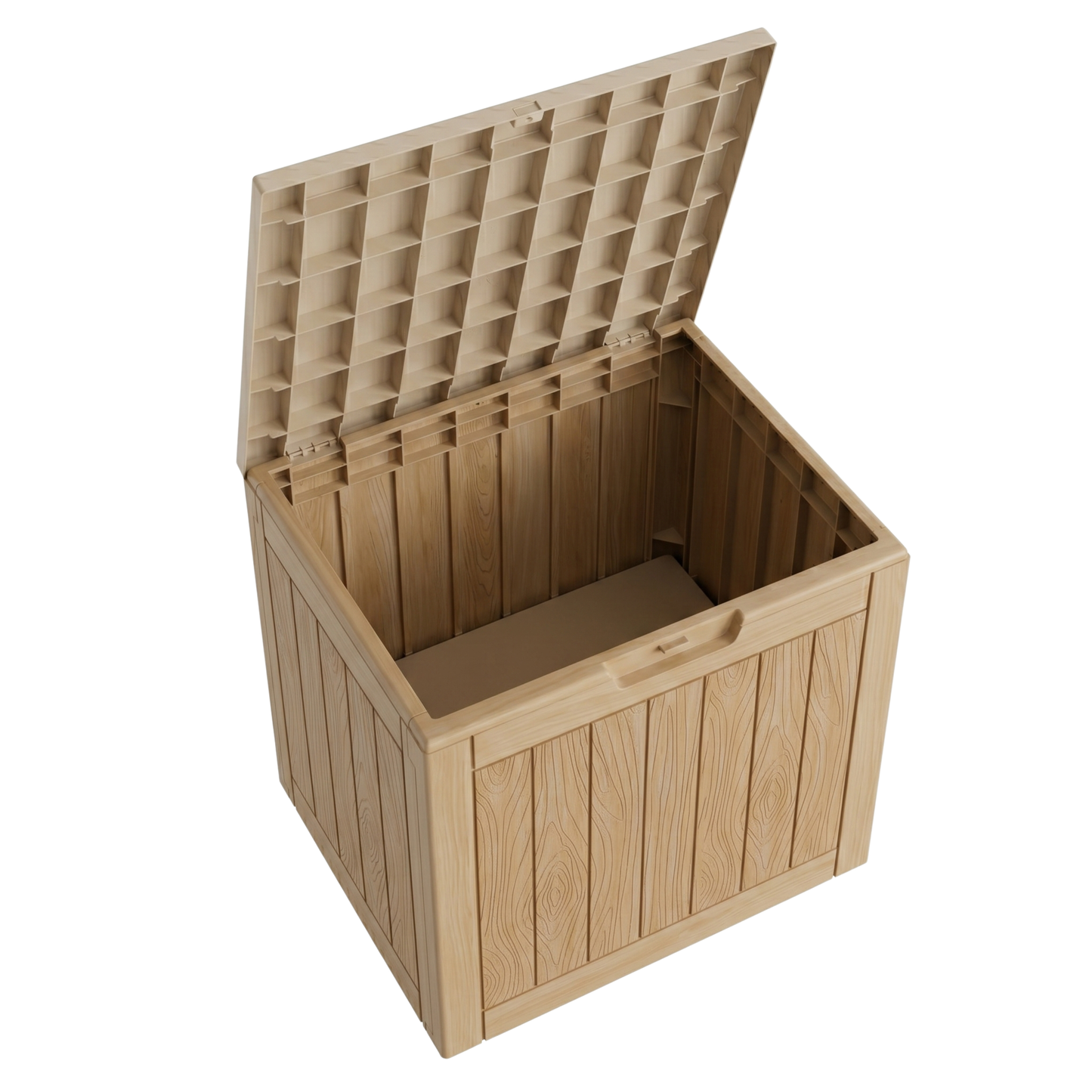 Interlocking Resin Storage Box 113.6 L with Panel Frame Design