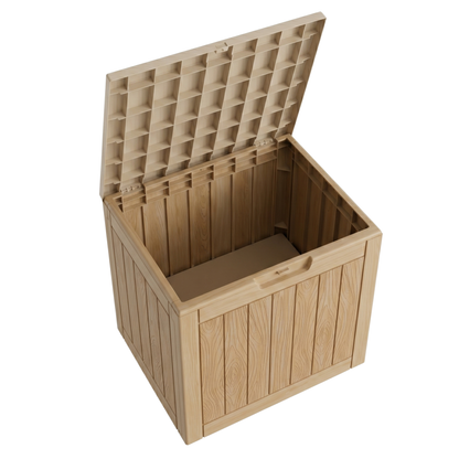 Interlocking Resin Storage Box 113.6 L with Panel Frame Design