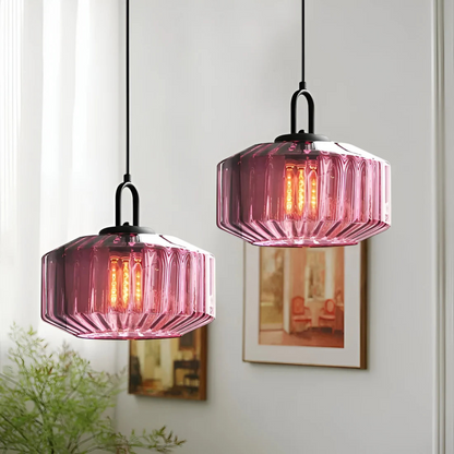 Vintage-Inspired Glass Hanging Light Fixture