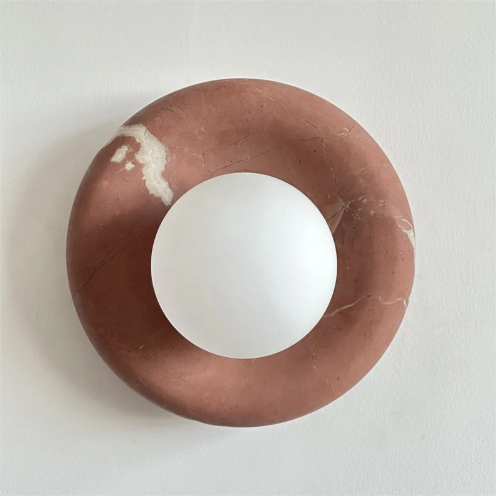 Chic LED Wall Sconce with Marble Accent - Stylish Lighting