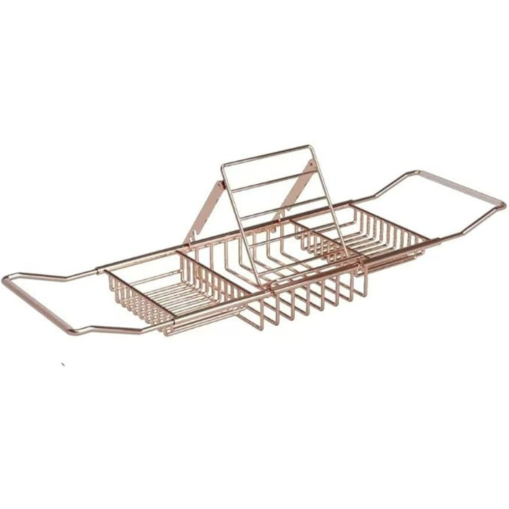 Expandable Bath Tray in Elegant Stainless Steel