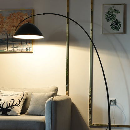 Elegant Arc Floor Lamp with Sleek Black Finish