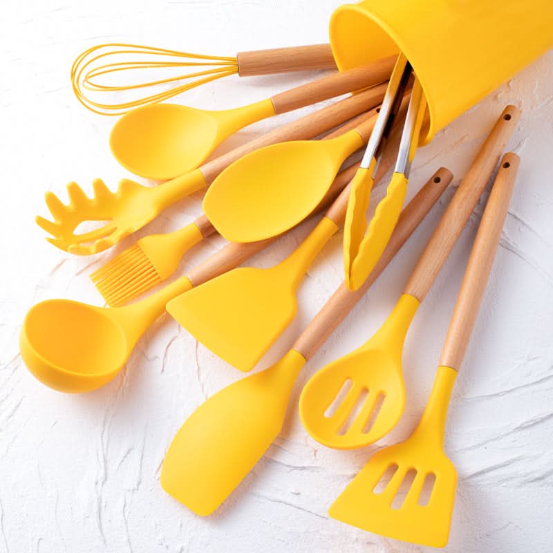 12-Piece Premium Silicone Kitchen Tools Collection