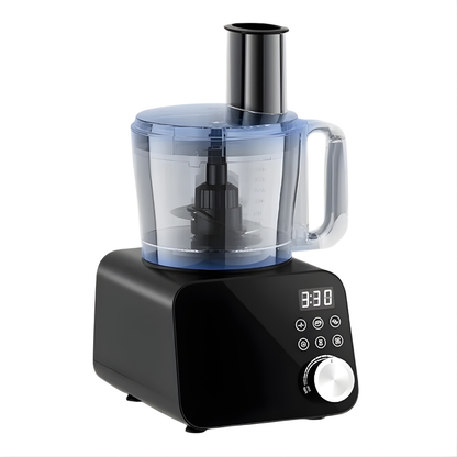 600W Food Processor with 12-Cup Capacity, 11 Speeds and 6 Functions