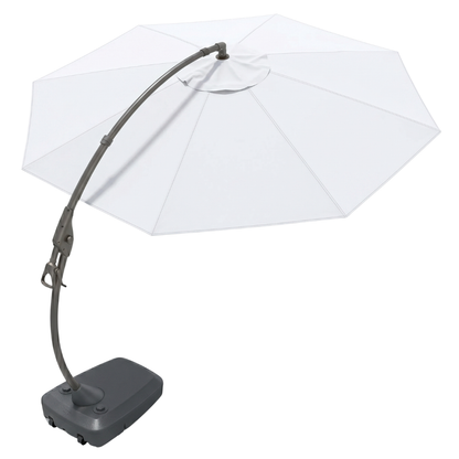 Round 12 ft Cantilever Patio Umbrella with Wheeled Fillable Base
