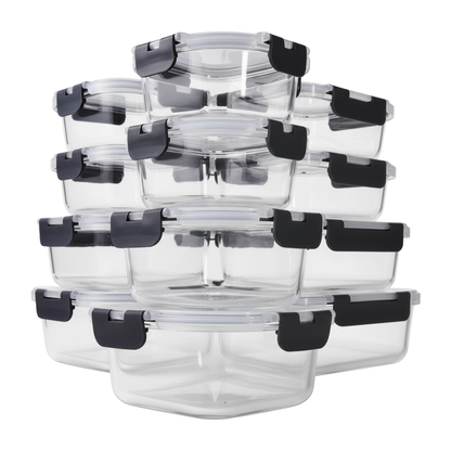 Borosilicate Glass Food Storage Set – 12 Containers with Lids